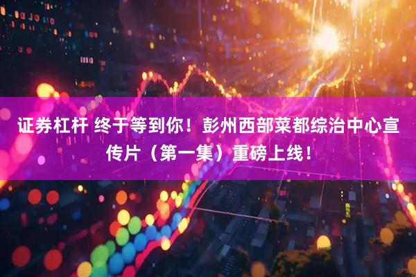 证券杠杆 终于等到你！彭州西部菜都综治中心宣传片（第一集）重磅上线！